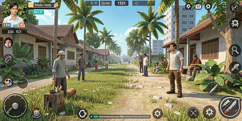 Screenshot utama menunjukkan gameplay menarik dari 33ZK dengan interaksi karakter.
