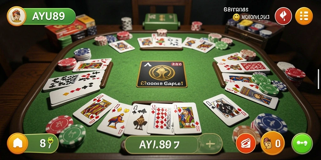 Tampilan gameplay seru Gaple dalam AYU89.