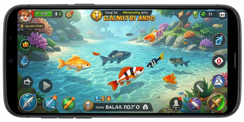 Screenshot gameplay BALAITOTO menampilkan aksi memancing yang seru dan dinamis.