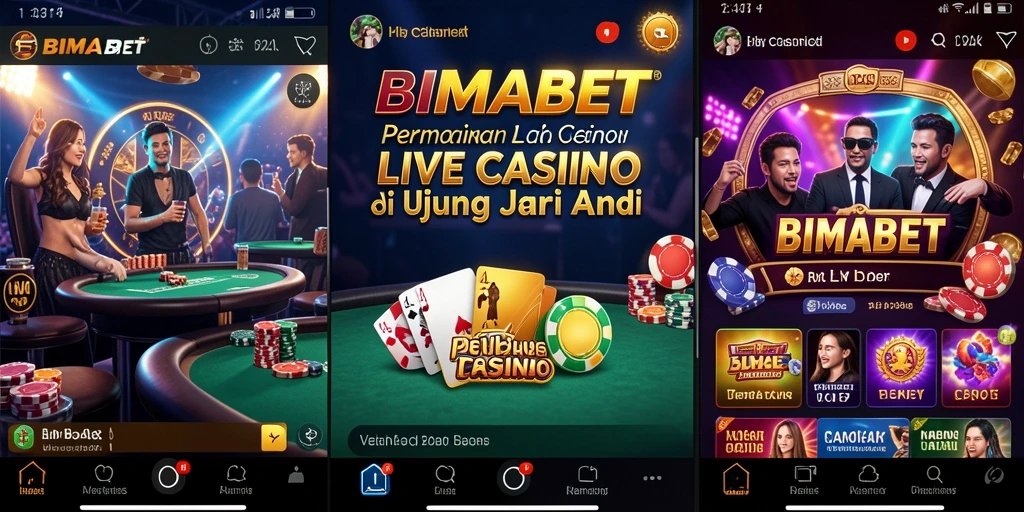 Screenshot gameplay Live Casino BIMABET menunjukkan dealer yang profesional dan interaksi pemain yang seru.