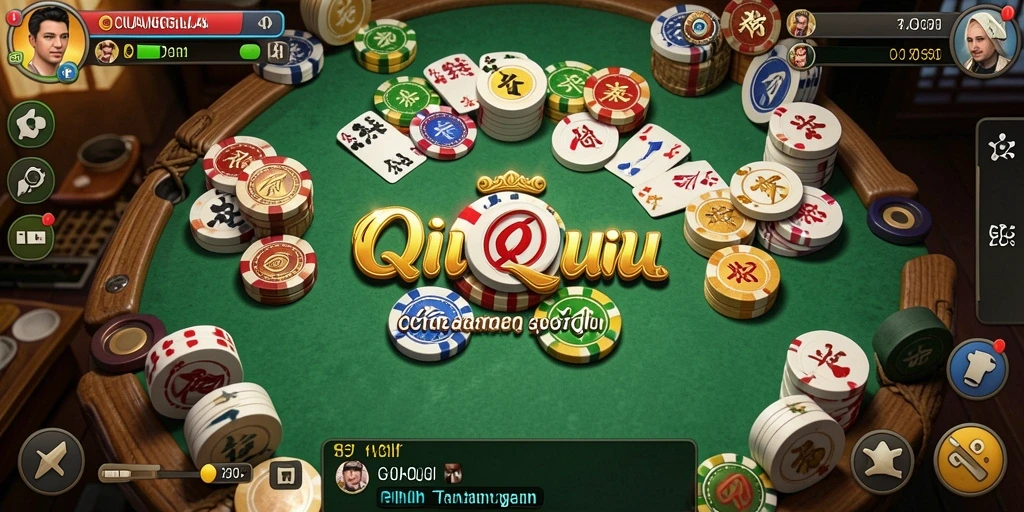 Screenshot gameplay menunjukkan keseruan dan interaksi pemain QiuQiu.