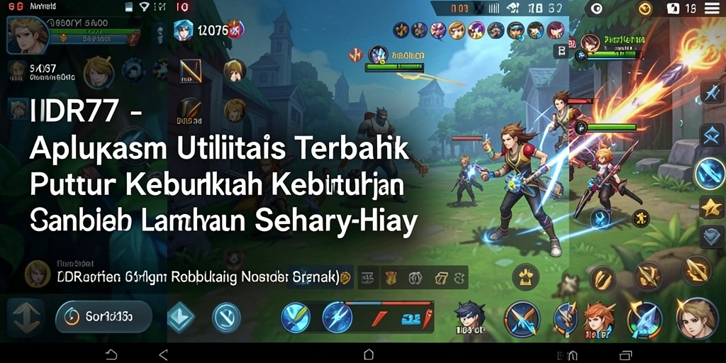 Tampilan utama aplikasi IDR77 dengan fitur utilitas lengkap.