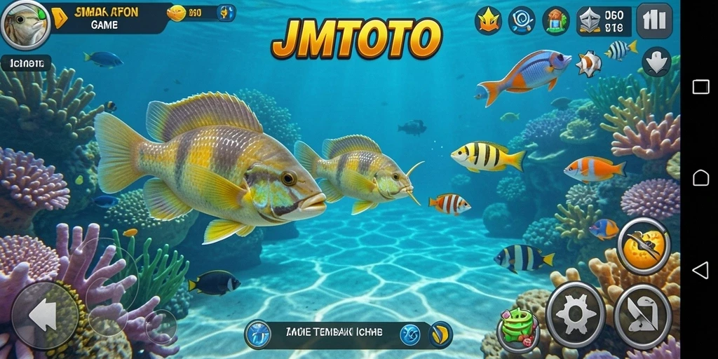 Screenshot gameplay <strong>JMTOTO</strong> yang menampilkan aksi Tembak Ikan seru.