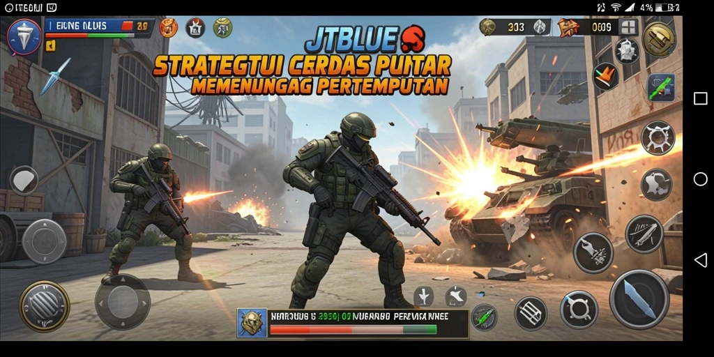 Tampilan menarik dari gameplay JTBLUE yang penuh strategi.