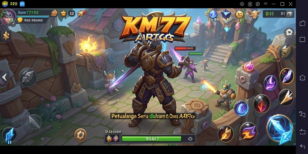 Screenshot gameplay KM777 yang menampilkan aksi seru ARPG.