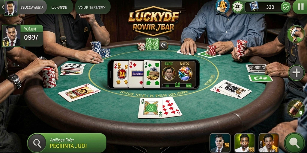 Gameplay menarik LUCKYDF dengan berbagai variasi Poker.