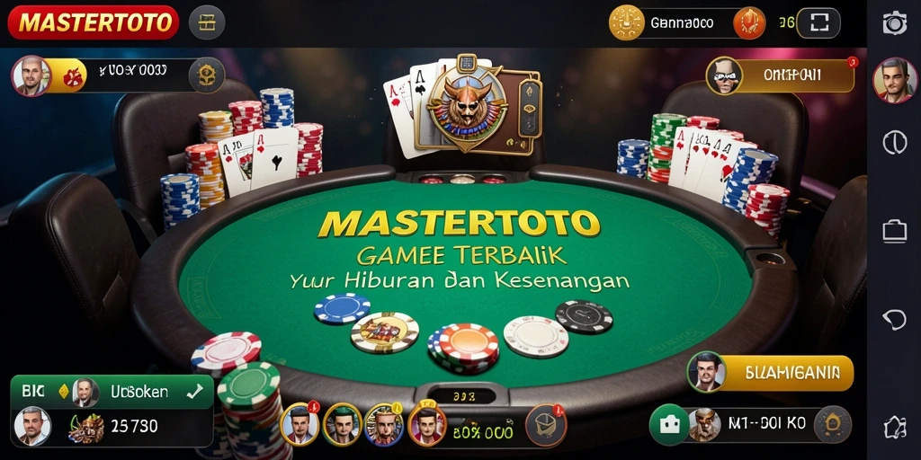 Tampilan gameplay MASTERTOTO dengan grafis poker yang menawan.