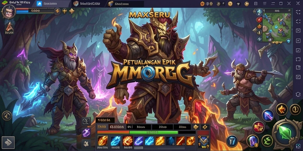 Screenshot gameplay MAXSERU yang menampilkan aksi seru dalam petualangan MMORPG.