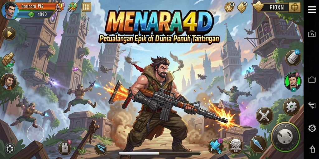 Tampilan gameplay MENARA4D yang penuh aksi dan petualangan.