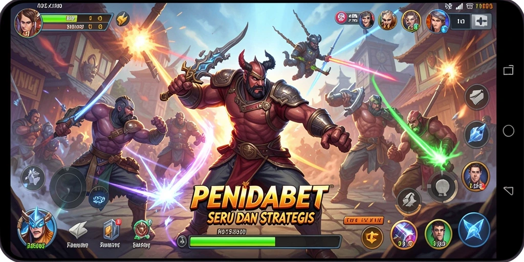 Screenshot gameplay PENIDABET menampilkan pertarungan seru yang dinamis.