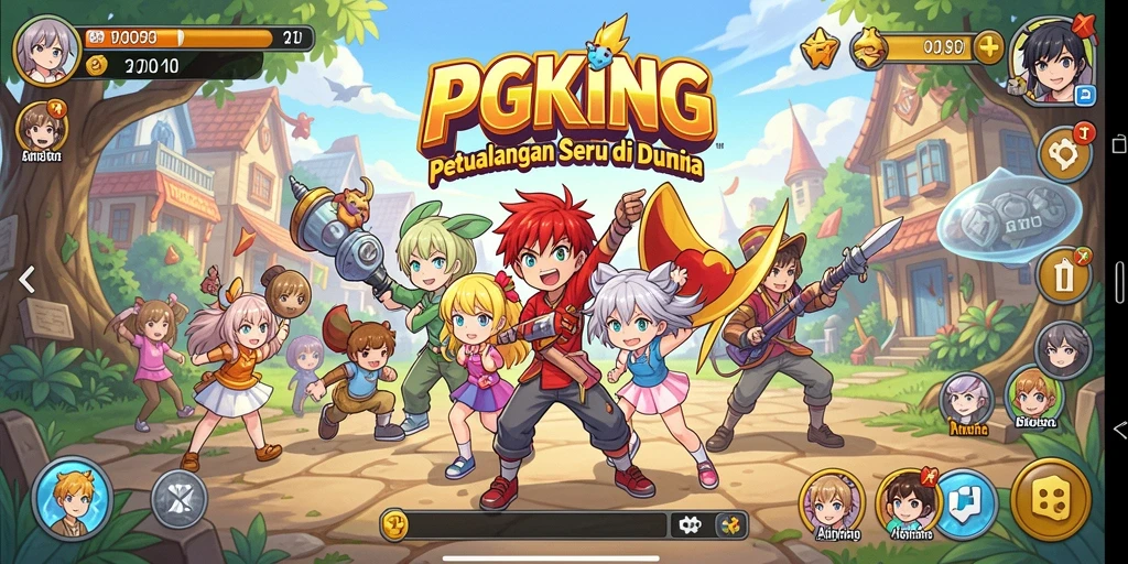 Gameplay PGKING yang menarik dan penuh aksi anime.