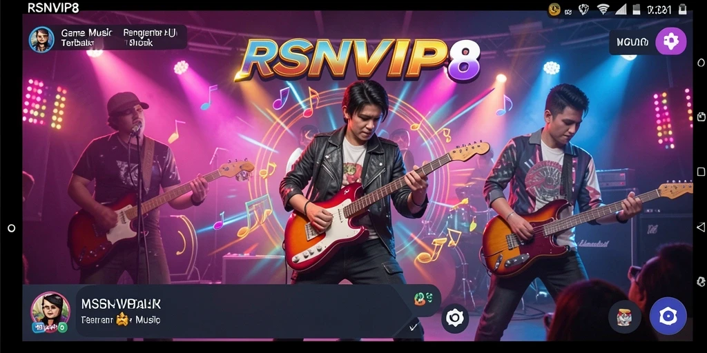 Screenshot gameplay RSNVIP8 menunjukkan keseruan bermain musik secara interaktif.