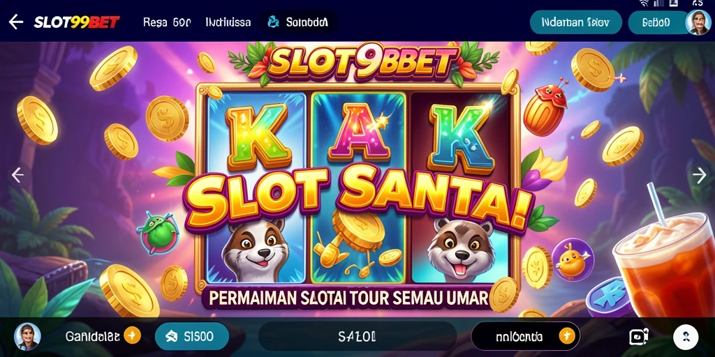 Tampilan menarik dari gameplay SLOT99BET dengan berbagai tema slot.