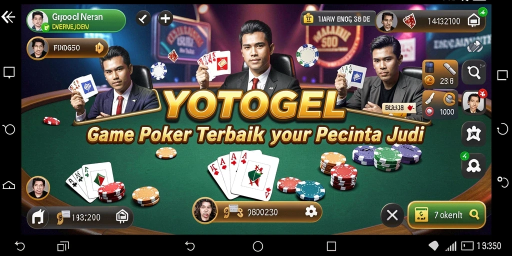 Tampilan utama YOTOGEL dengan gameplay Poker yang seru.